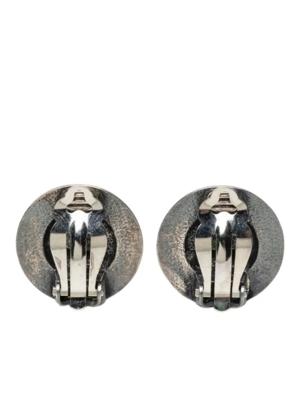 Chanel Cc Logo Round Clip-On Earrings #357627C57B
